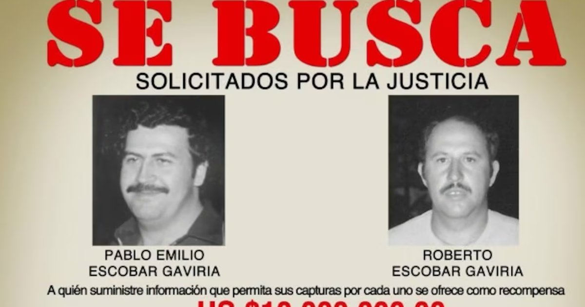 foto real se busca recompensa roberto escobar pablo cartel